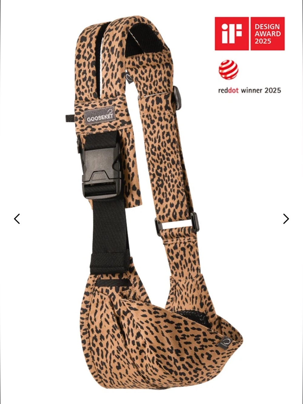 Leopard Print Key & Card Holder - Brown